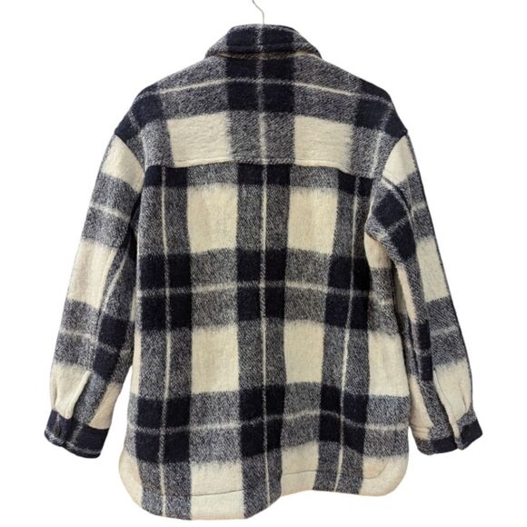 Madewell Walton Shirt Jacket Shacket - Colleton Plaid Marly Plaid Ink Sz S MA304 - Picture 6 of 11